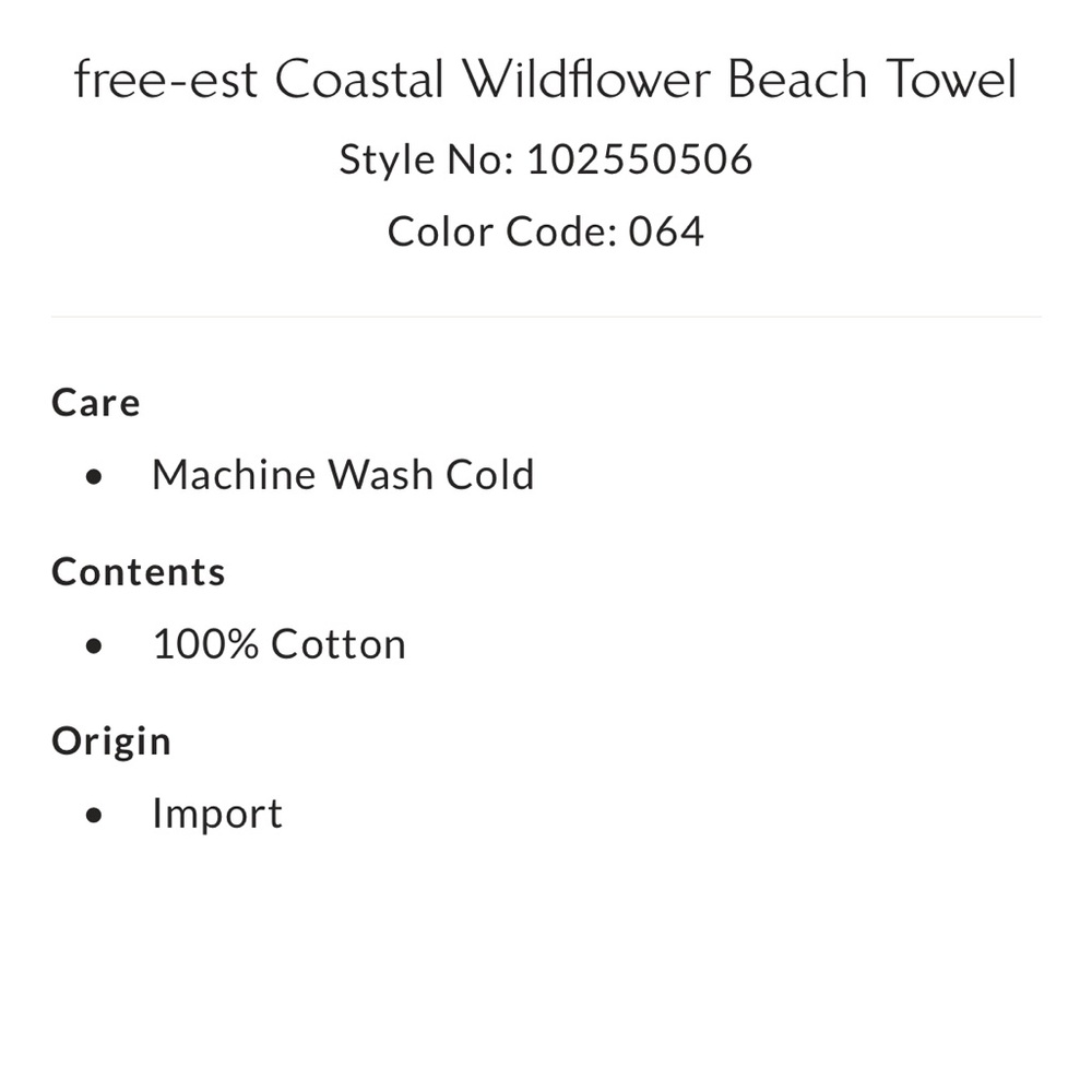 NWT Free People free-est Coastal Wildflower
Beach Towel Red Hibiscus Hawaii - Picture 6 of 6
